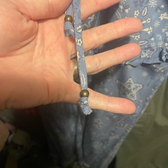 Spell Celestial strappy Midi Dress Blue HTF sz L - Picture 7 of 10